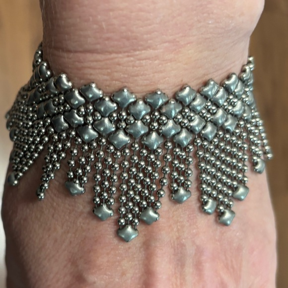 SG Liquid Metal Chainmail Bracelet with fringe detail - Picture 1 of 8